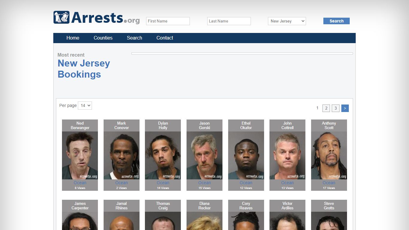 New Jersey Arrests and Inmate Search